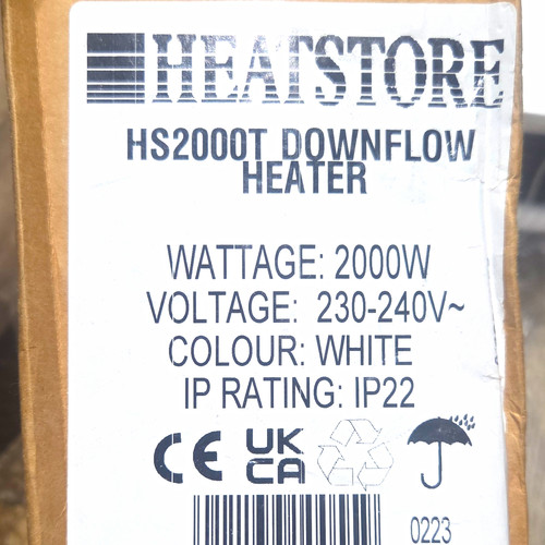 Heatstore hs2000t downflow fan - downflow,