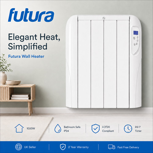 Futura 1000w panel heater - futura,