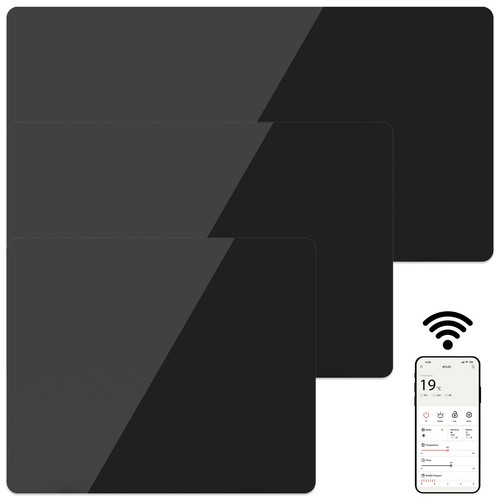 Mylek black glass panel - mylek, heater