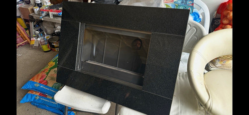 Black glass front inset gas - inset,,